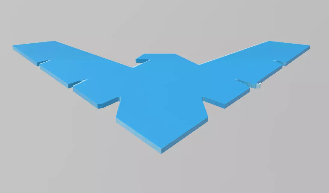 Nightwing Chest Emblem Version 1 3D print model_0