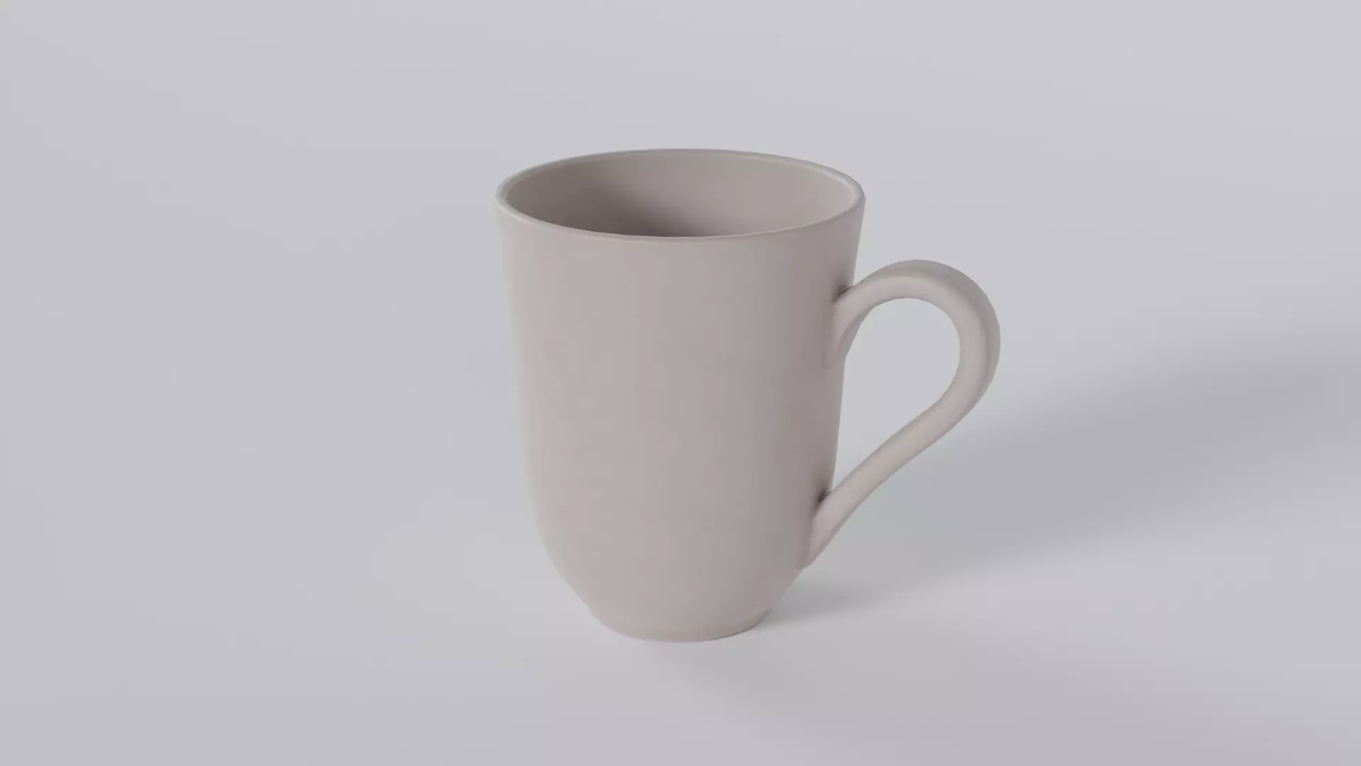 Beige Ceramic Mug 3D model_0