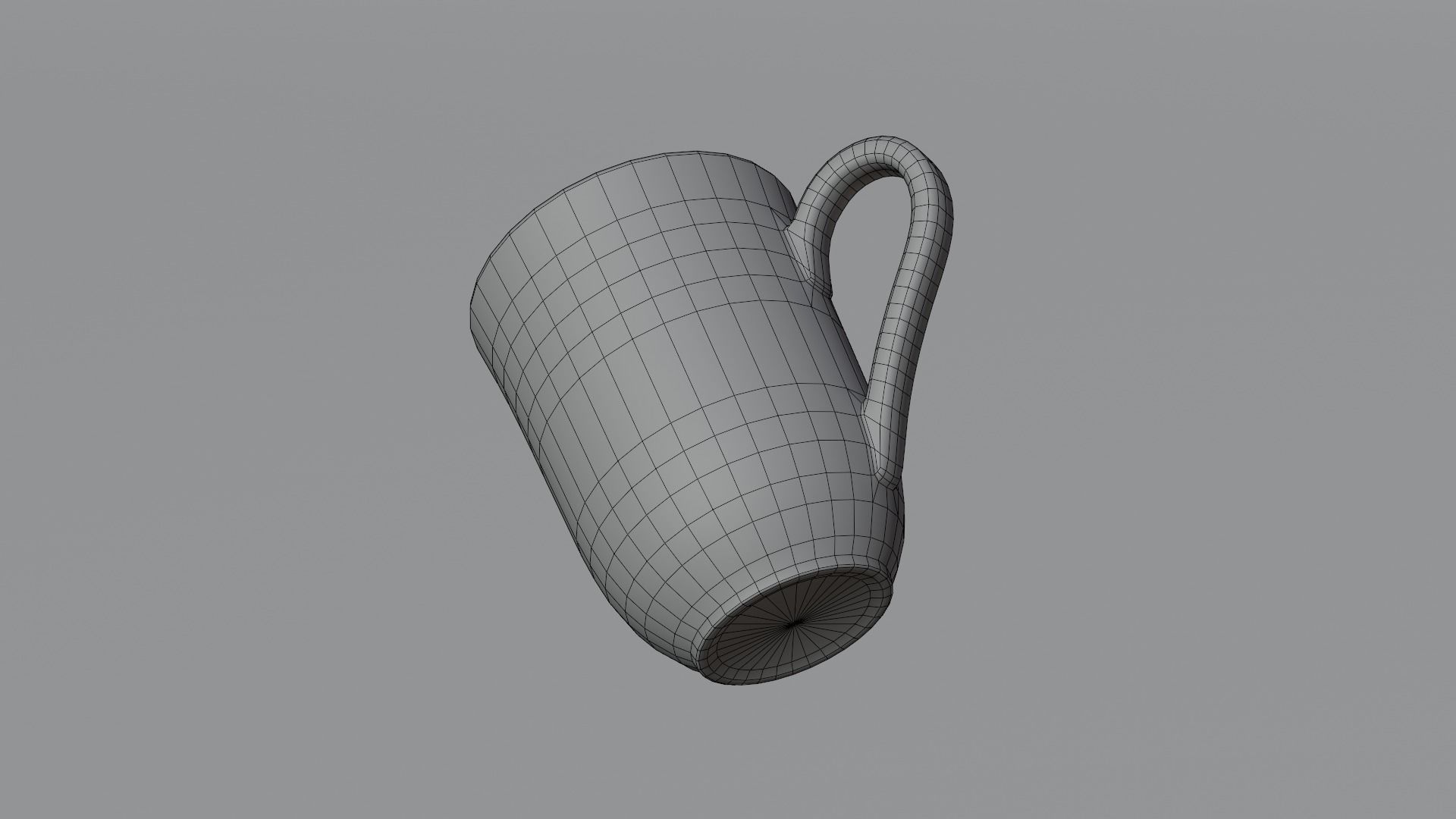 Beige Ceramic Mug 3D model_6
