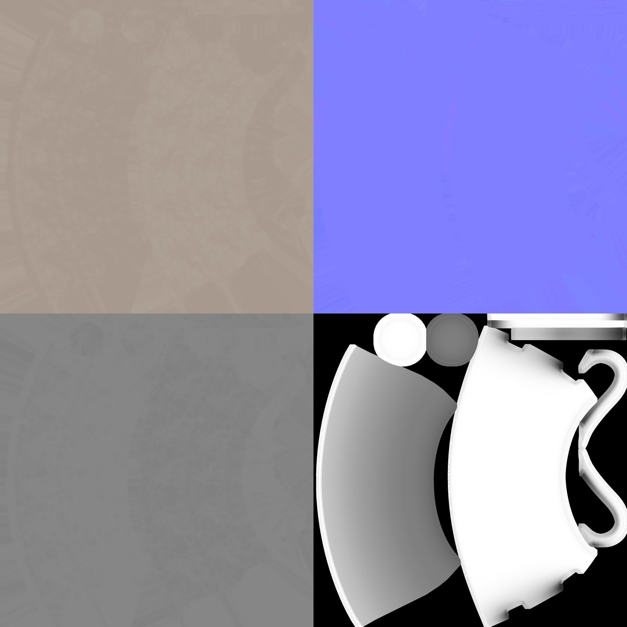 Beige Ceramic Mug 3D model_11