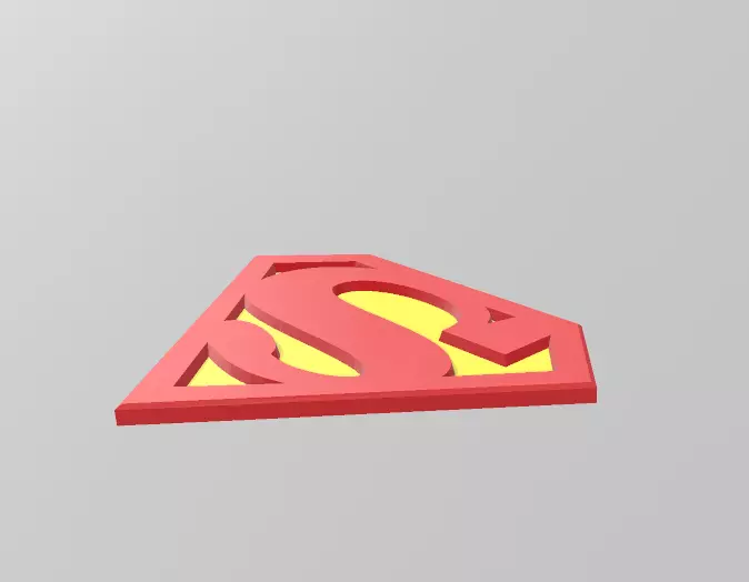Classic Comic Book - Superman Chest Emblem 3D print model_0