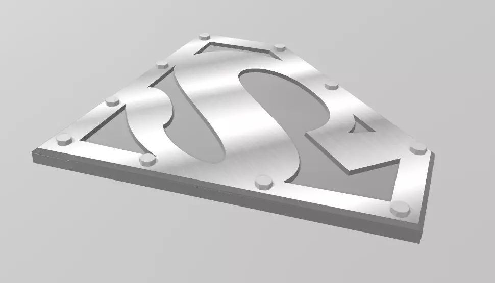 Steel - Superman - John Henry Irons- Chest Emblem Free 3D print model