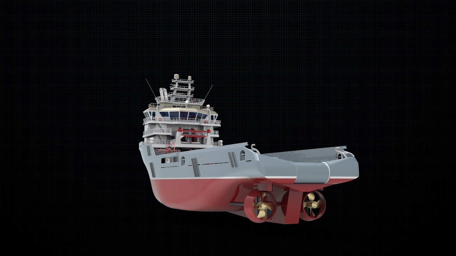AHTS Ship 3D model_10