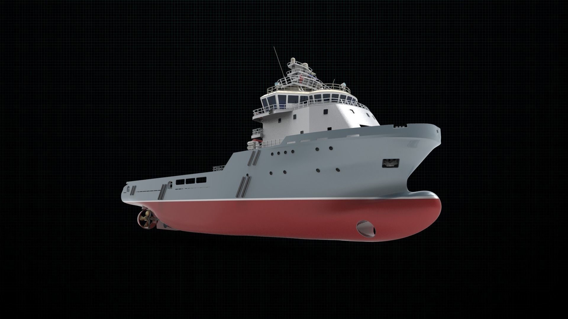 AHTS Ship 3D model_4