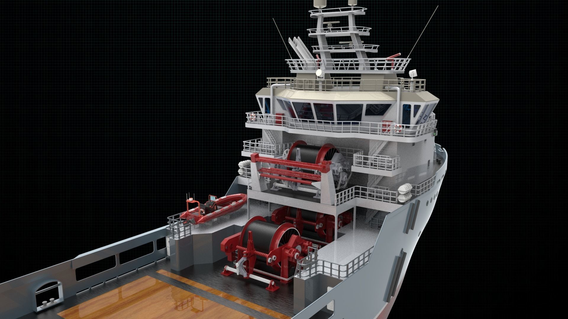 AHTS Ship 3D model_1