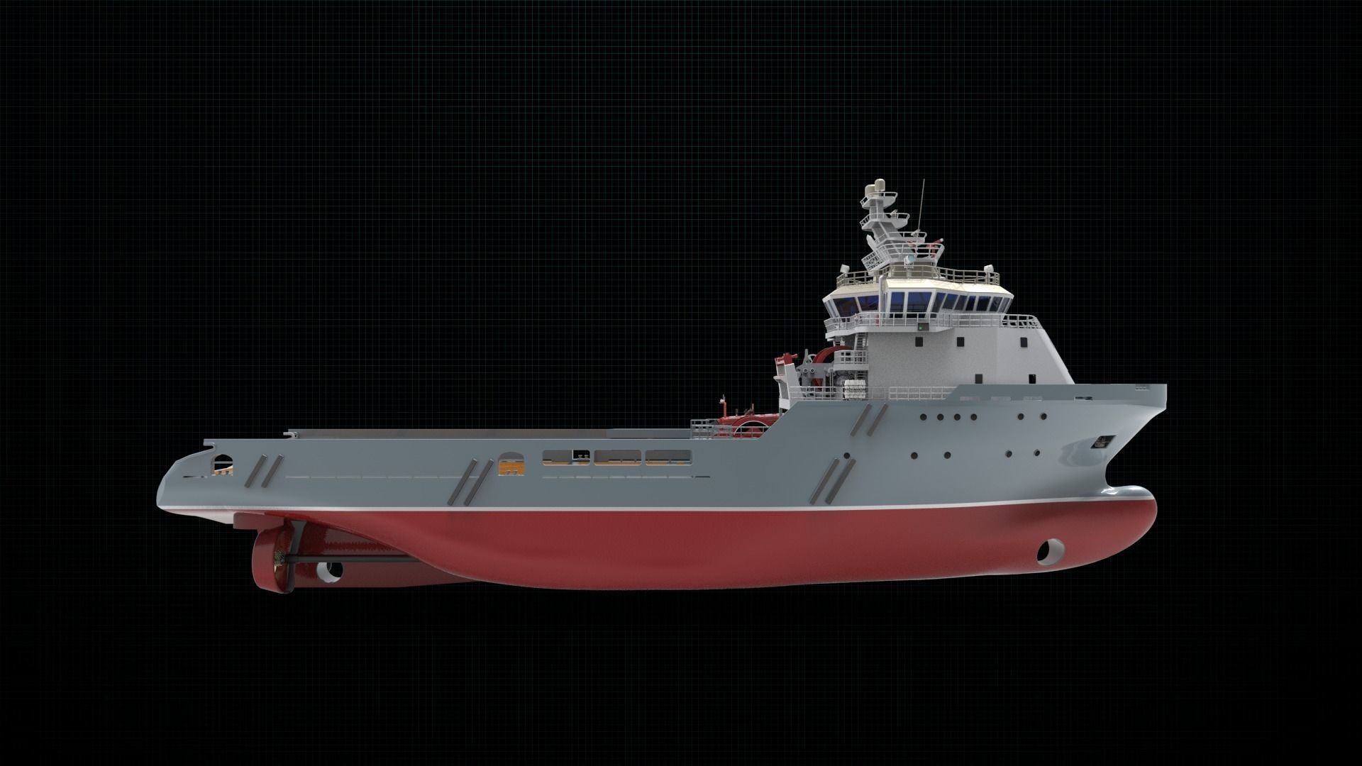 AHTS Ship 3D model_8