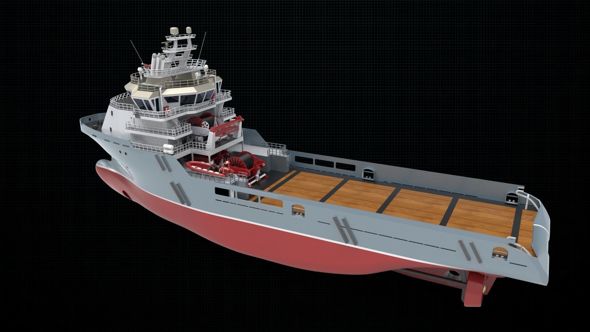 AHTS Ship 3D model_2