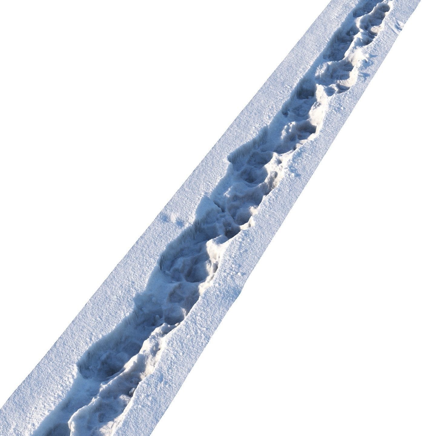 Winter snowpath 03- 6 meters 3D model_3
