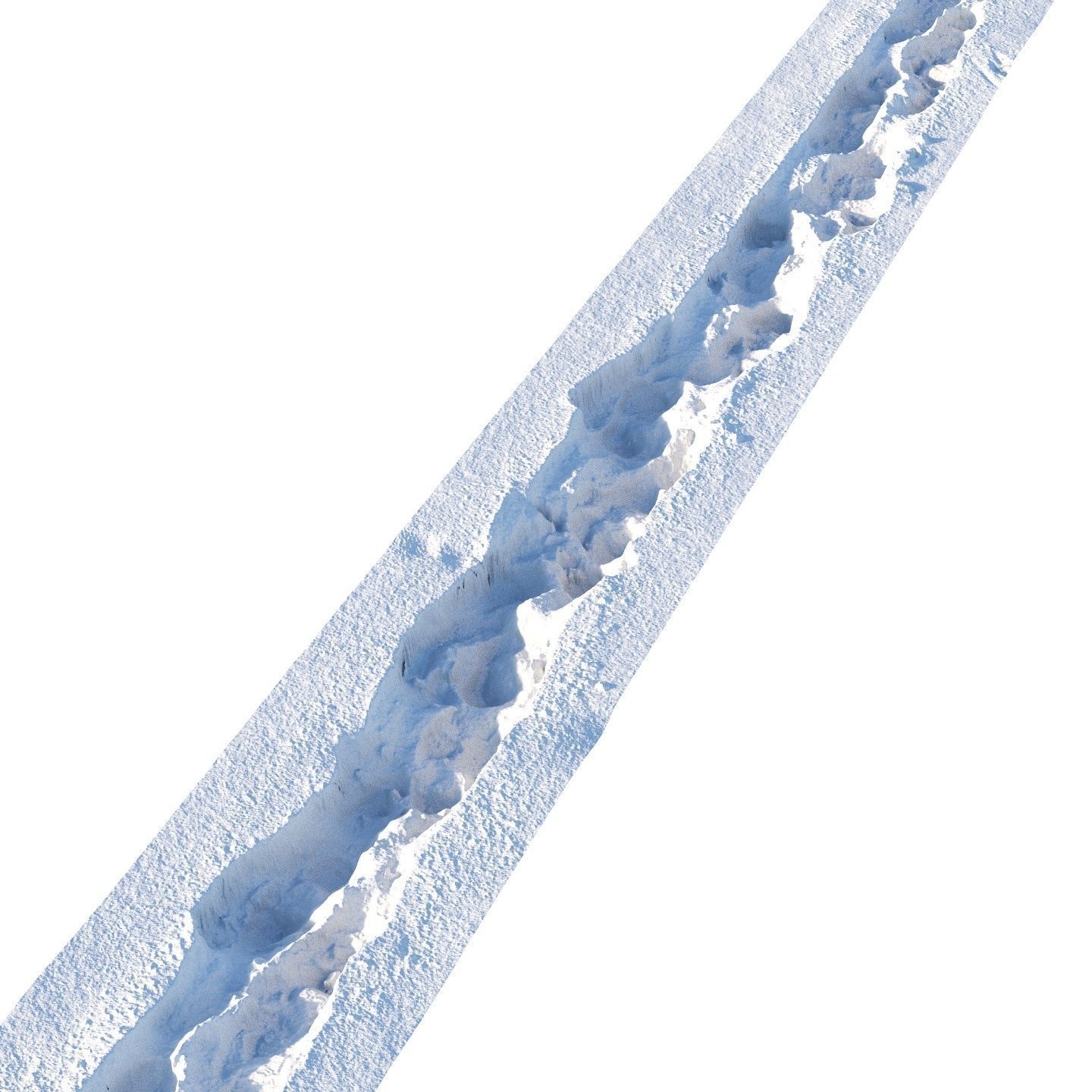 Winter snowpath 03- 6 meters 3D model_7