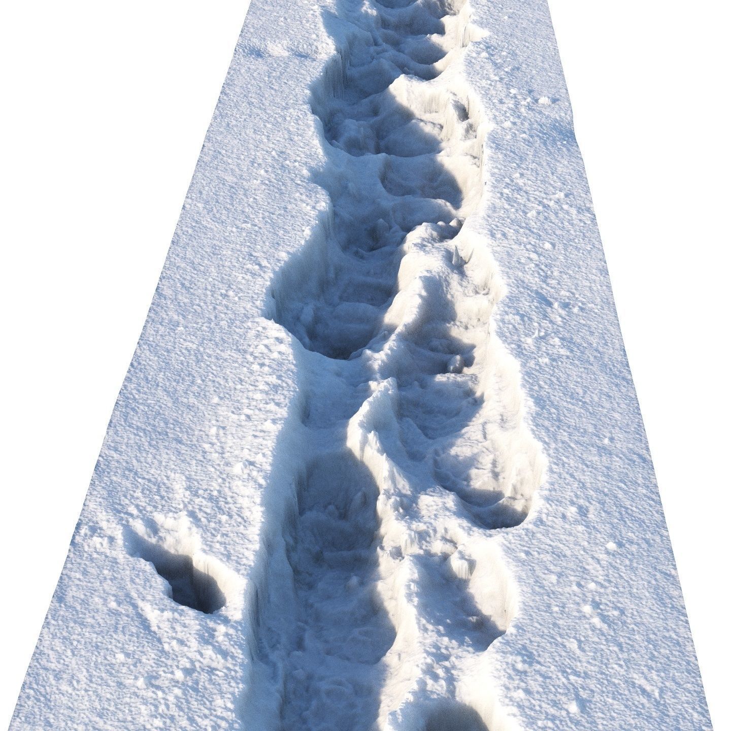 Winter snowpath 03- 6 meters 3D model_2