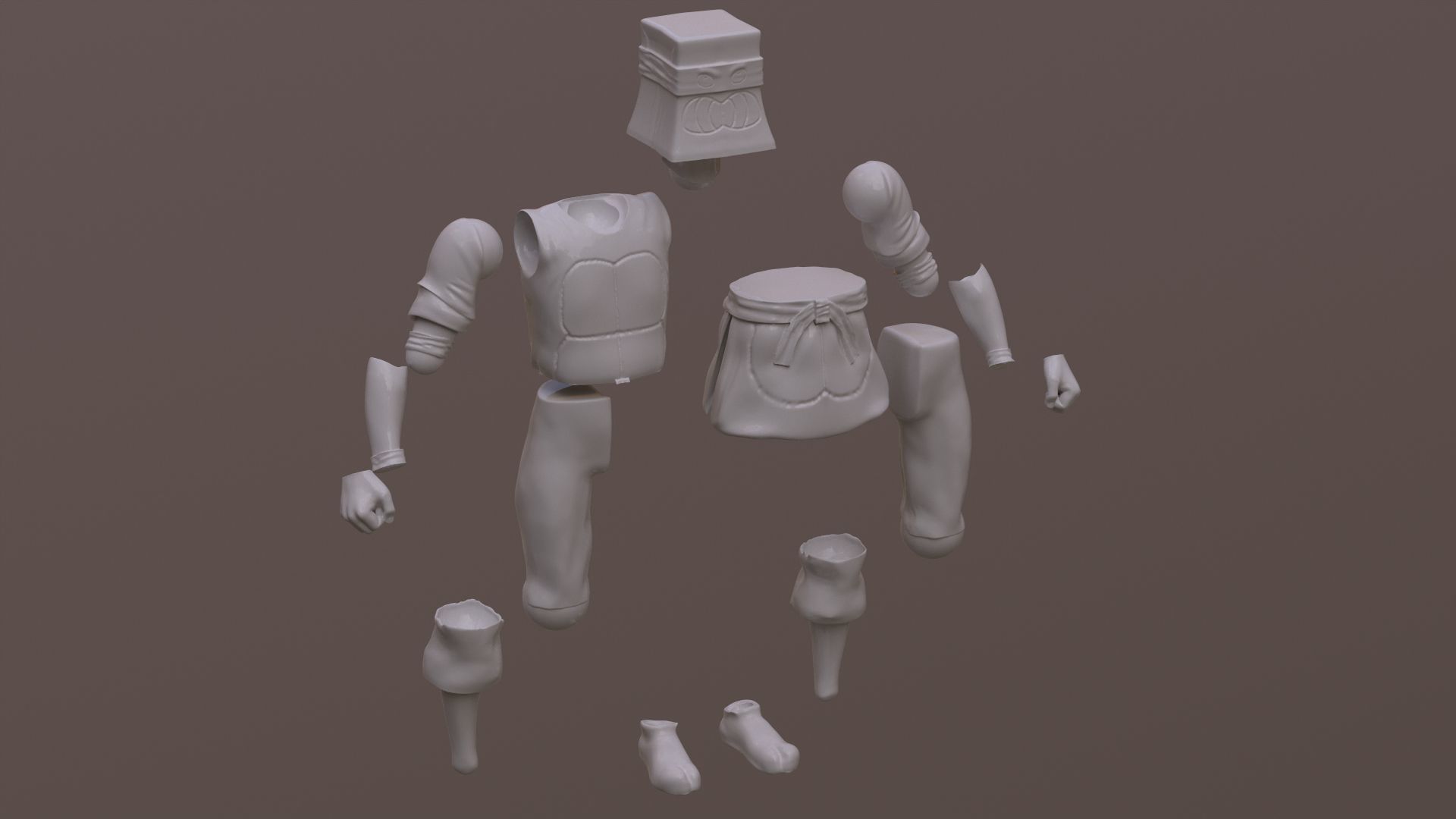 Crooked Ninja Turtle Gang - TMNT 1987 TV series 3D print model_10