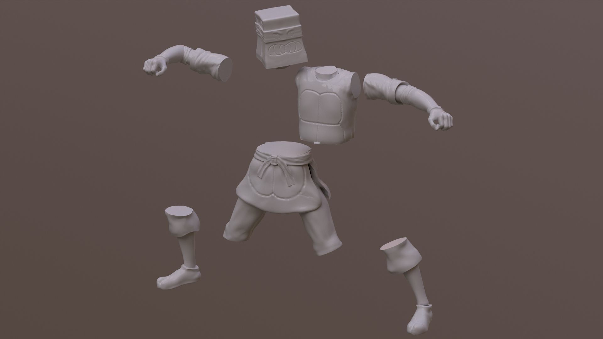 Crooked Ninja Turtle Gang - TMNT 1987 TV series 3D print model_30