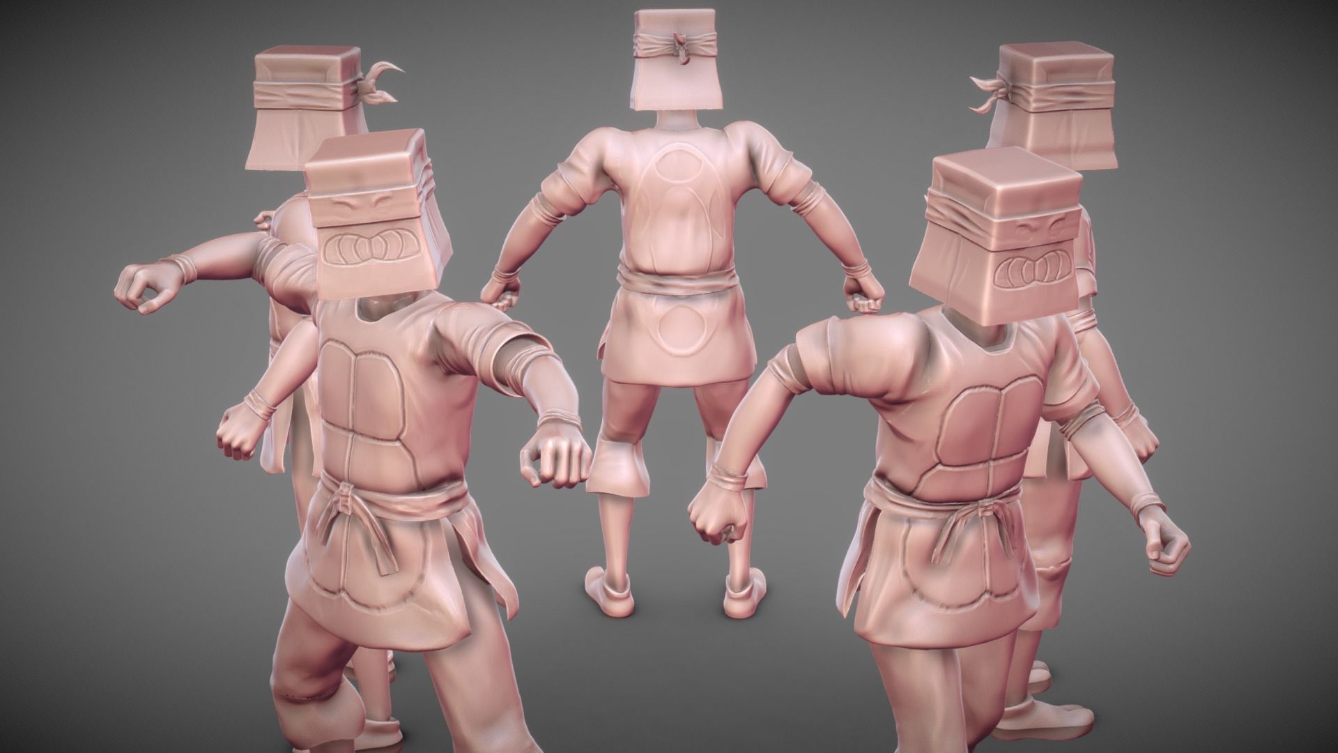 Crooked Ninja Turtle Gang - TMNT 1987 TV series 3D print model_1