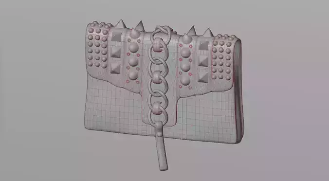 Clutch 3 purse with spikes