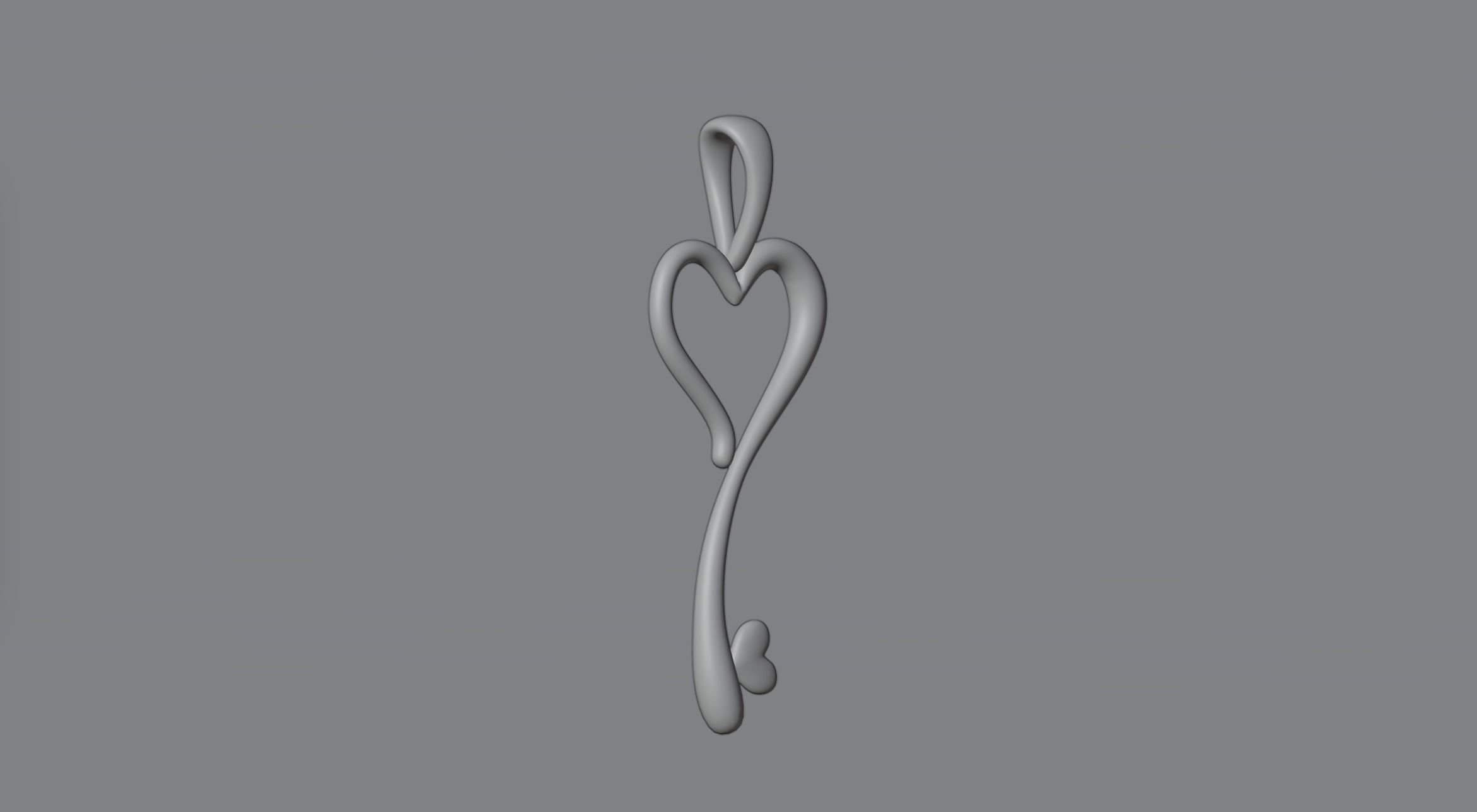 Pendant 6 heart shaped 3D model_2