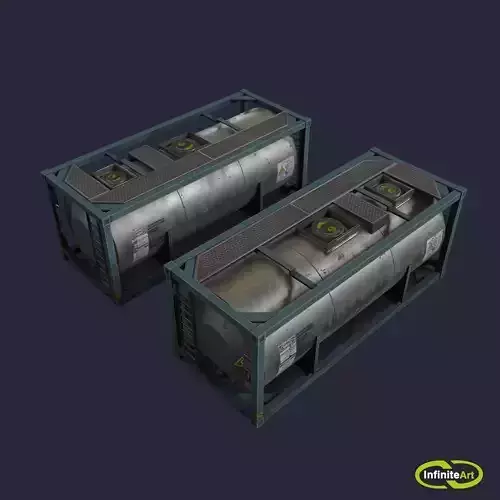 Container two containers Low-poly 3D model