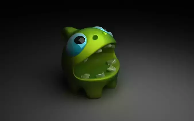 Om nom Low-poly 3D model