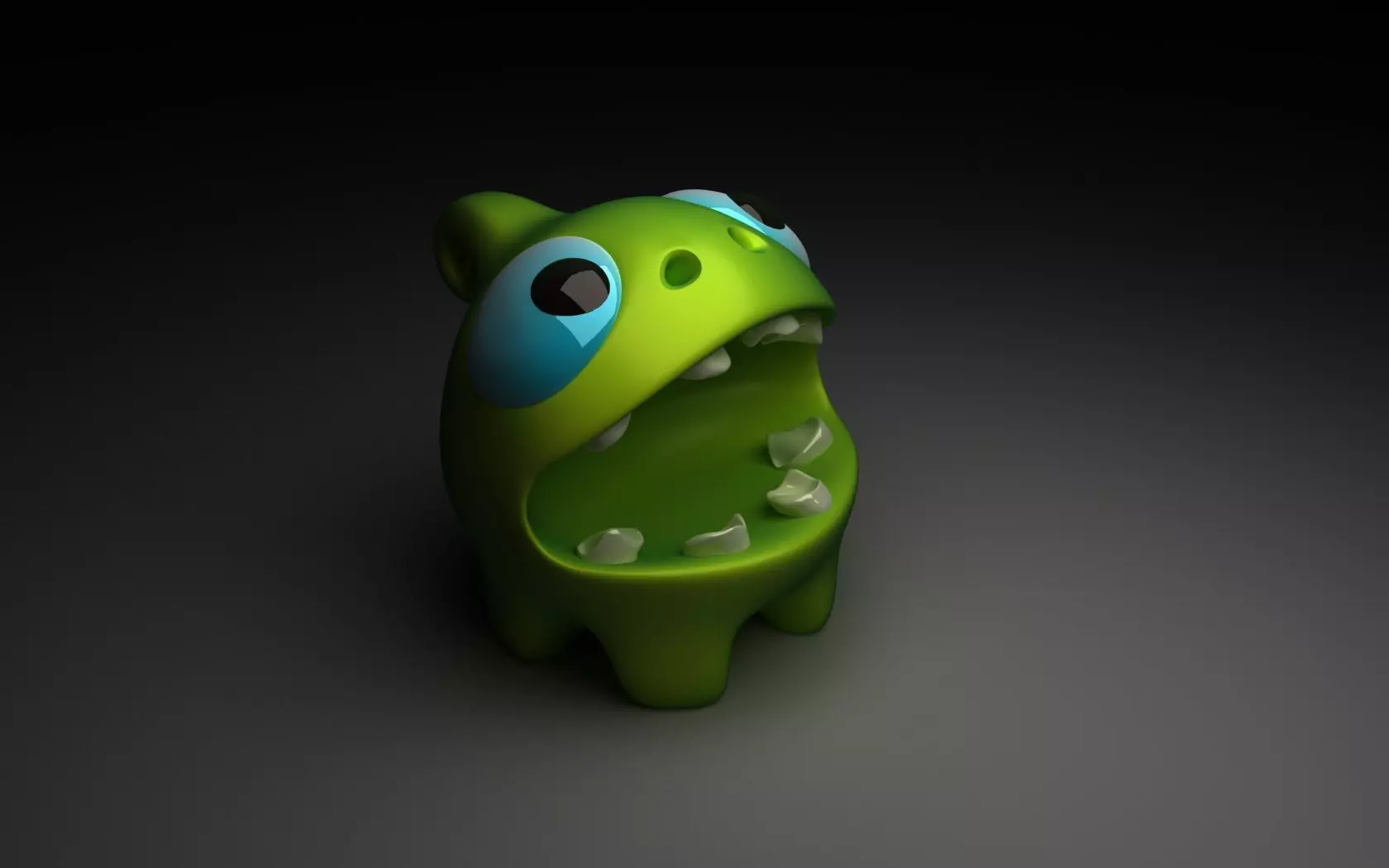 Om nom Low-poly 3D model