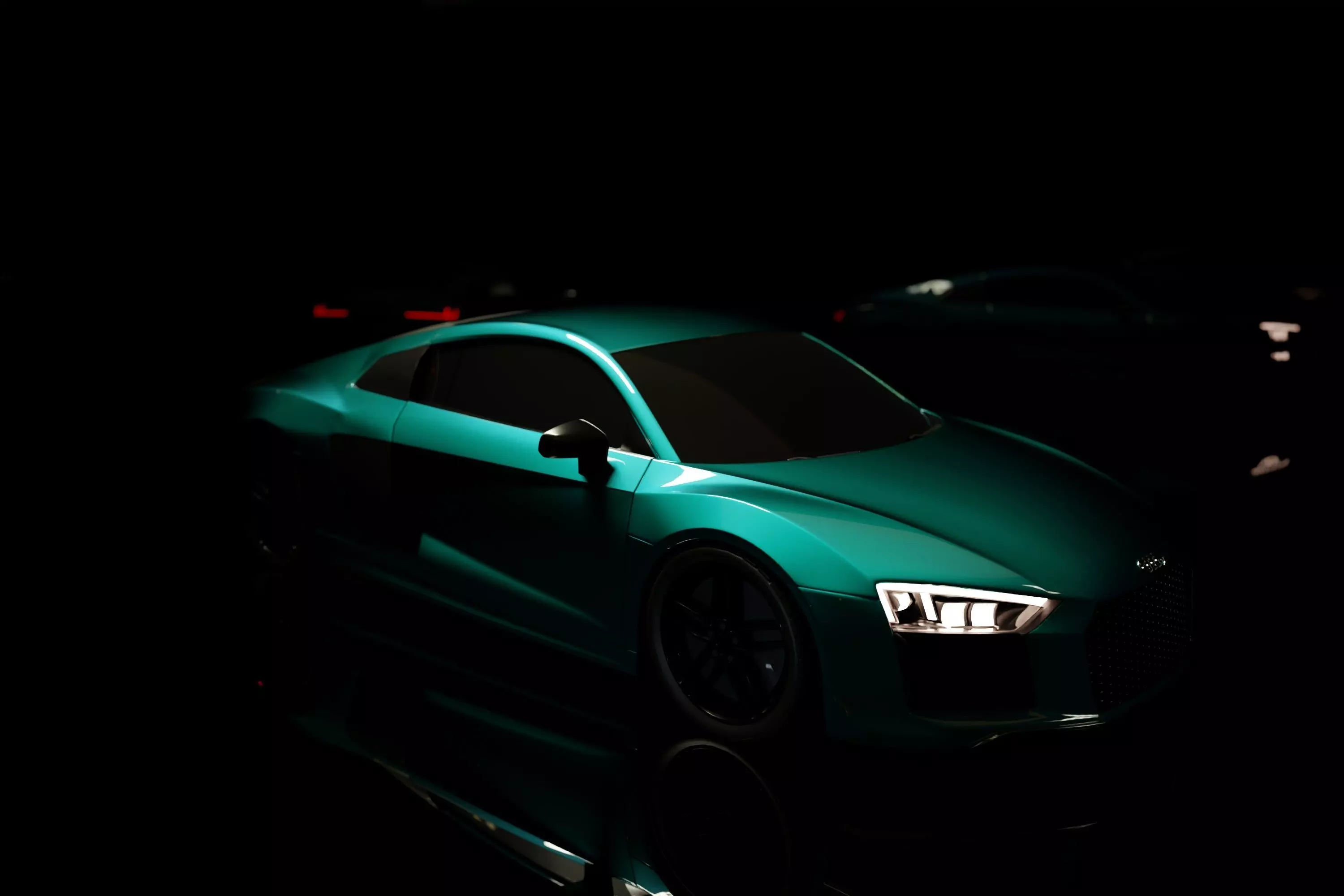 Audi R8 with  animation 3D model_0