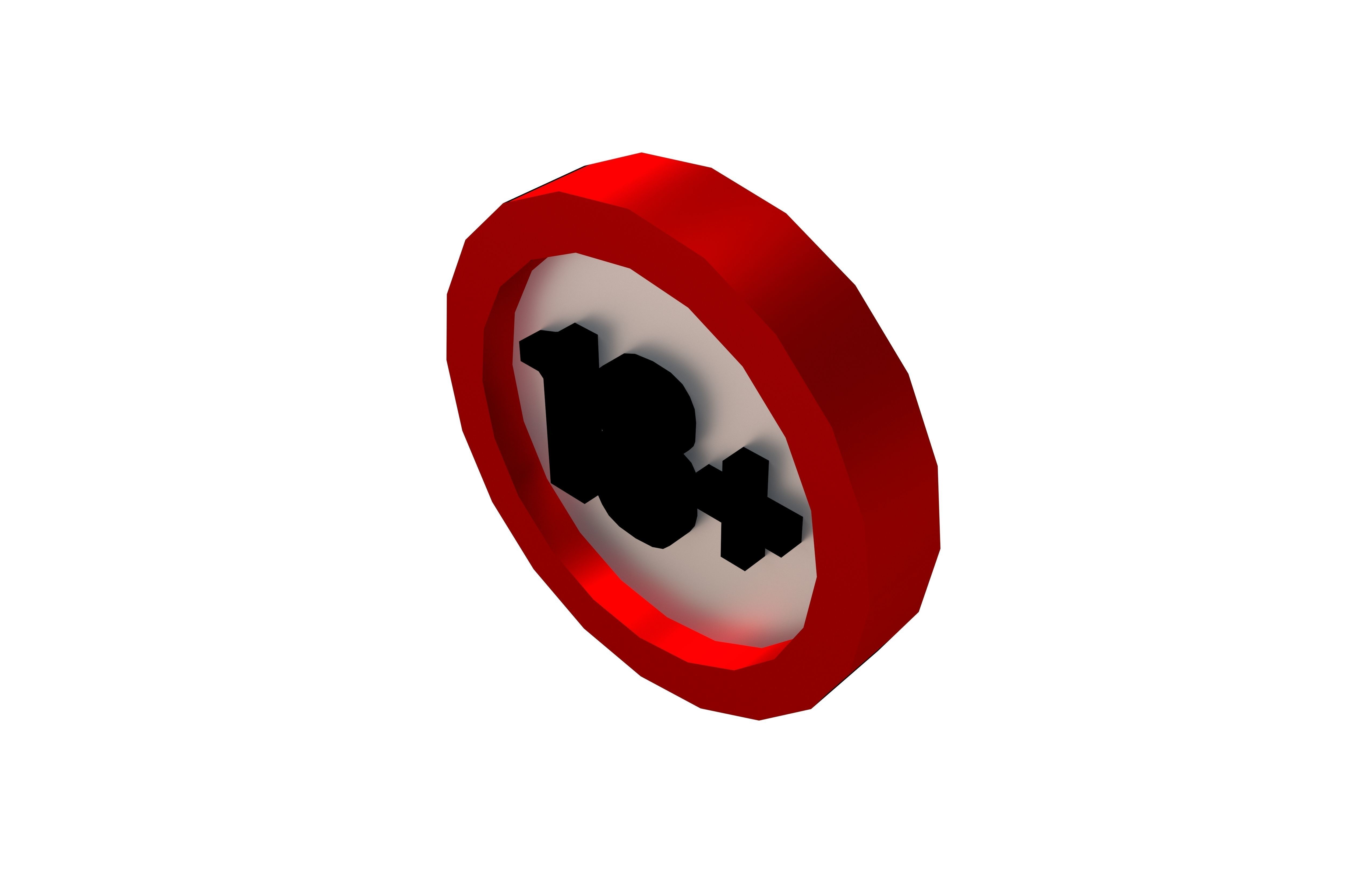 Eighteen Plus Symbol v1 002 Low-poly 3D model_2