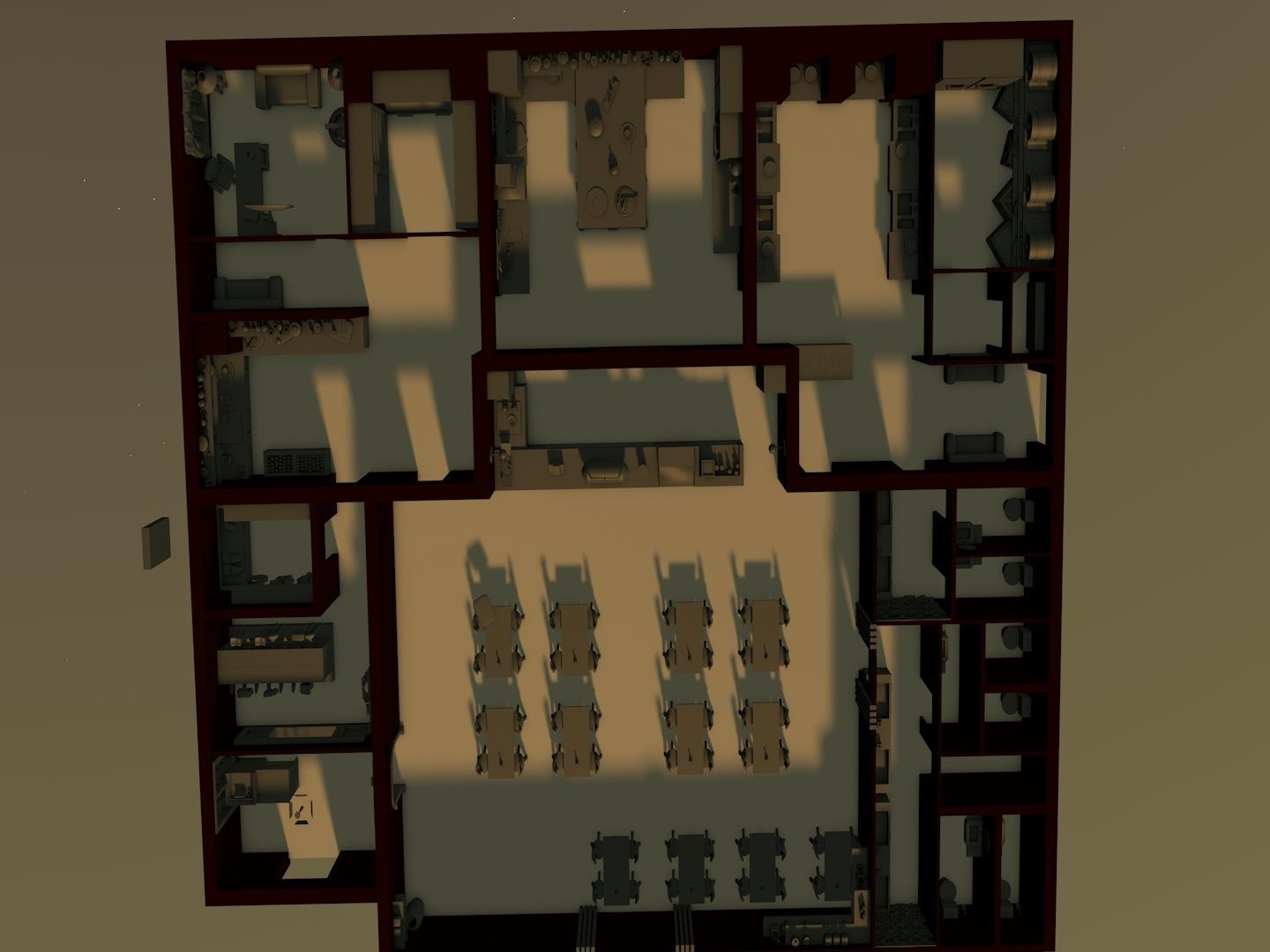 Restaurant storage room Low-poly 3D model_4
