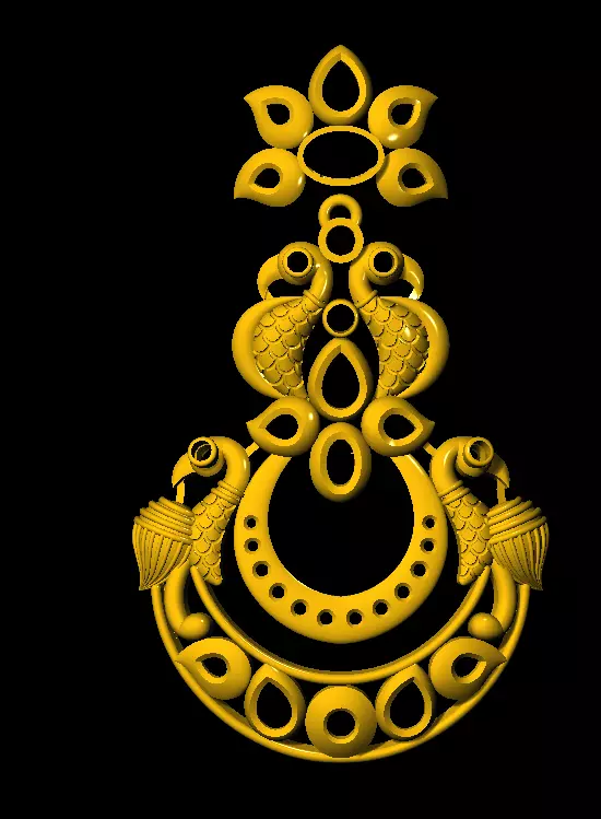 Chand bali earings  3D print model_0