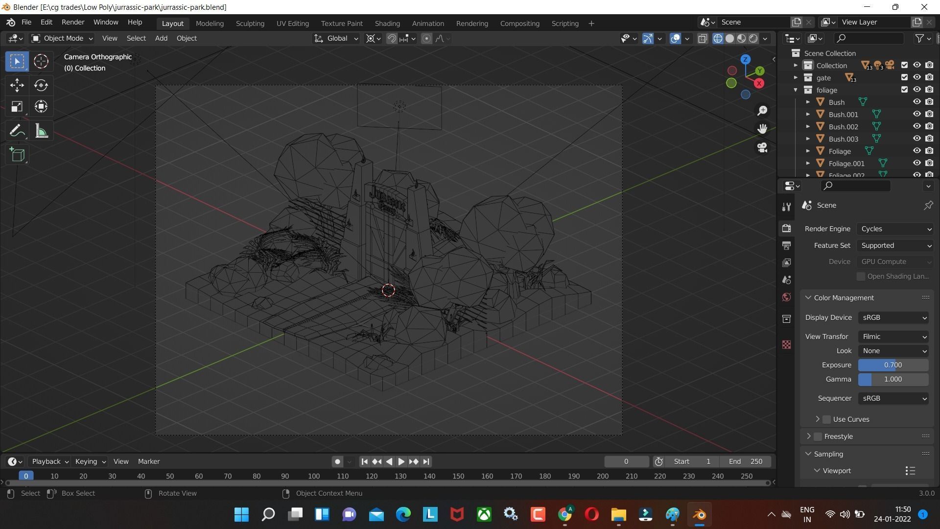 Low Poly Jurrassic Park is a collection of Low-Poly theme 3D model_4