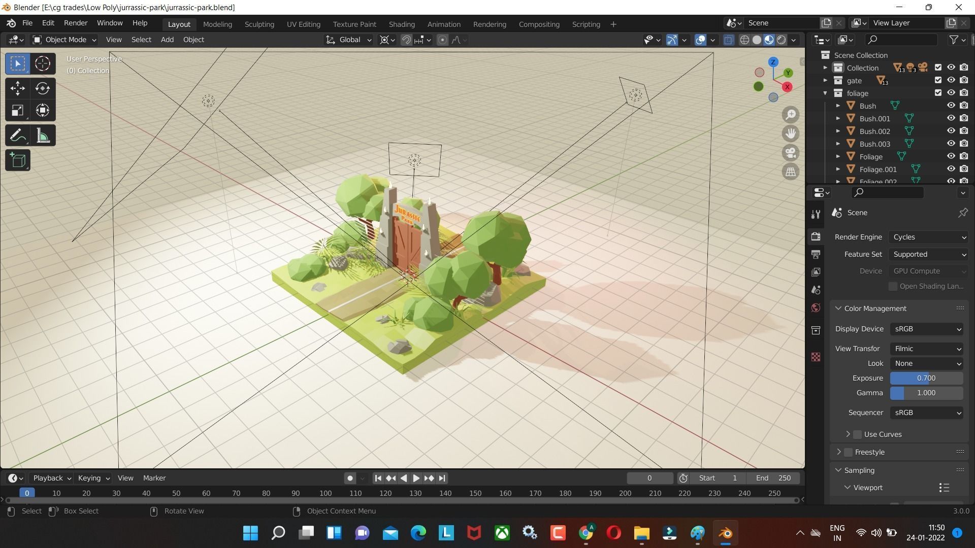 Low Poly Jurrassic Park is a collection of Low-Poly theme 3D model_3