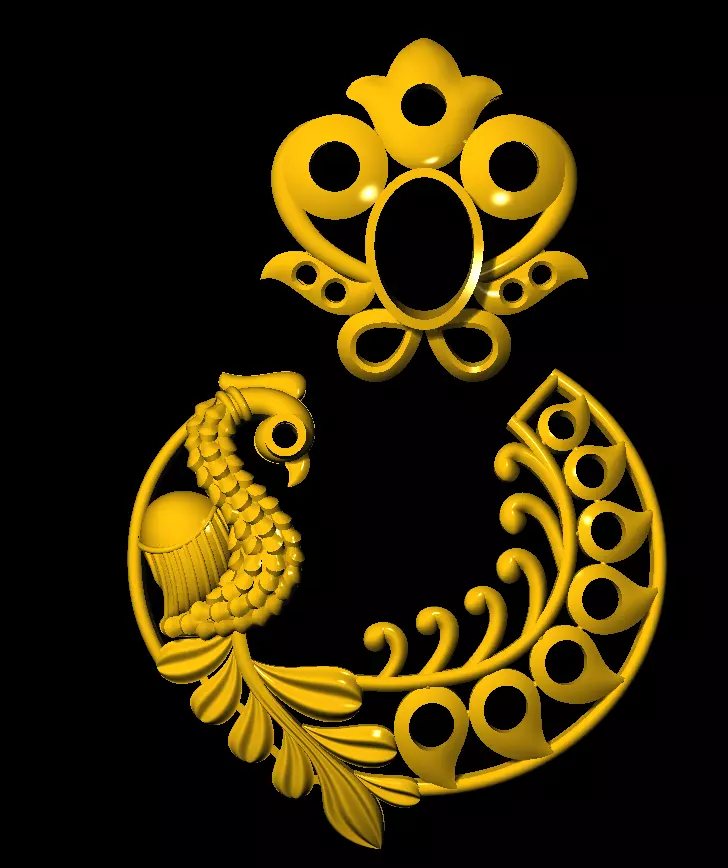 Chand bali earings 3D print model_0