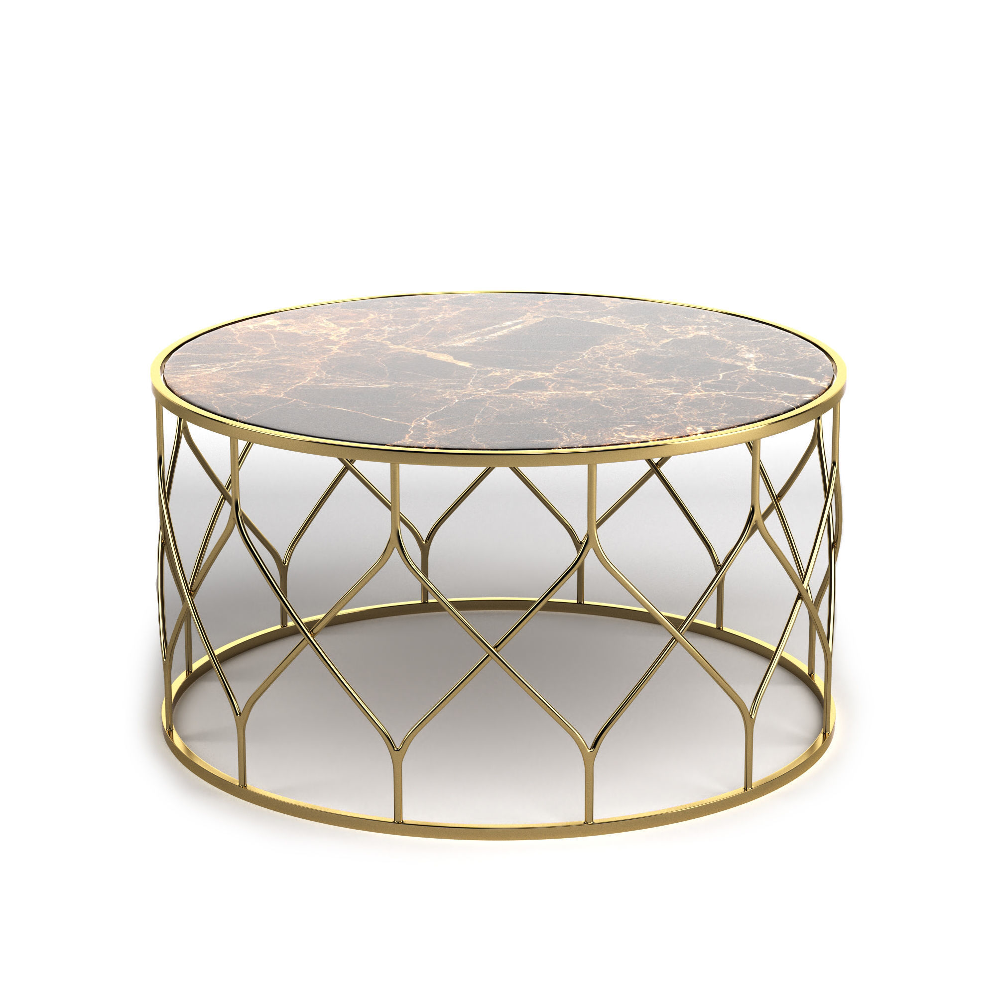 Table Model Collection side with three tiers 3D model_5