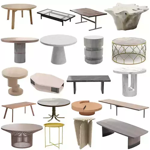 Table Model Collection side with three tiers 3D model