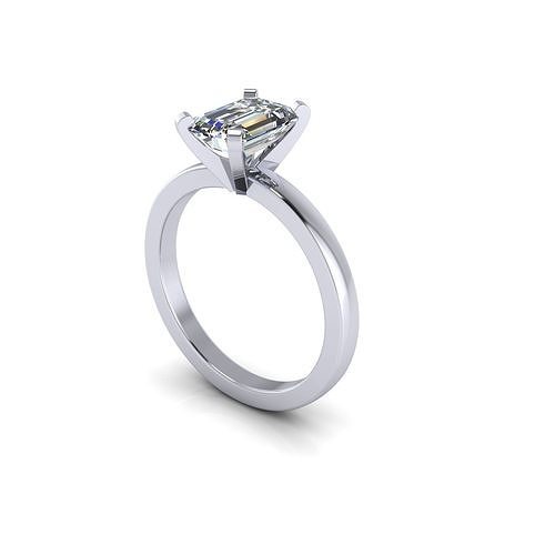 Dean Portney Emerald Diamond Ring 3D print model