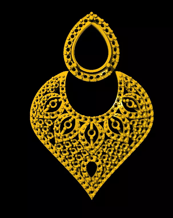 Chand bali earings 3D print model_0
