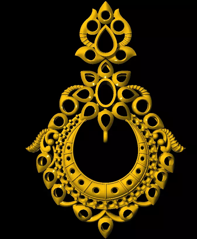 Chand bali earings  3D print model_0