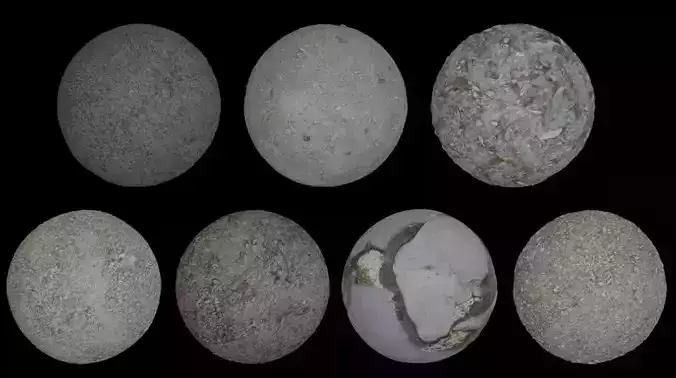 7 Ground-Soil set of concrete eggs