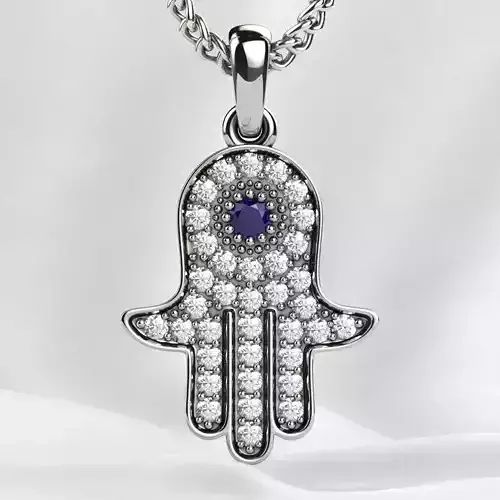 Hamsa Gold Pendant