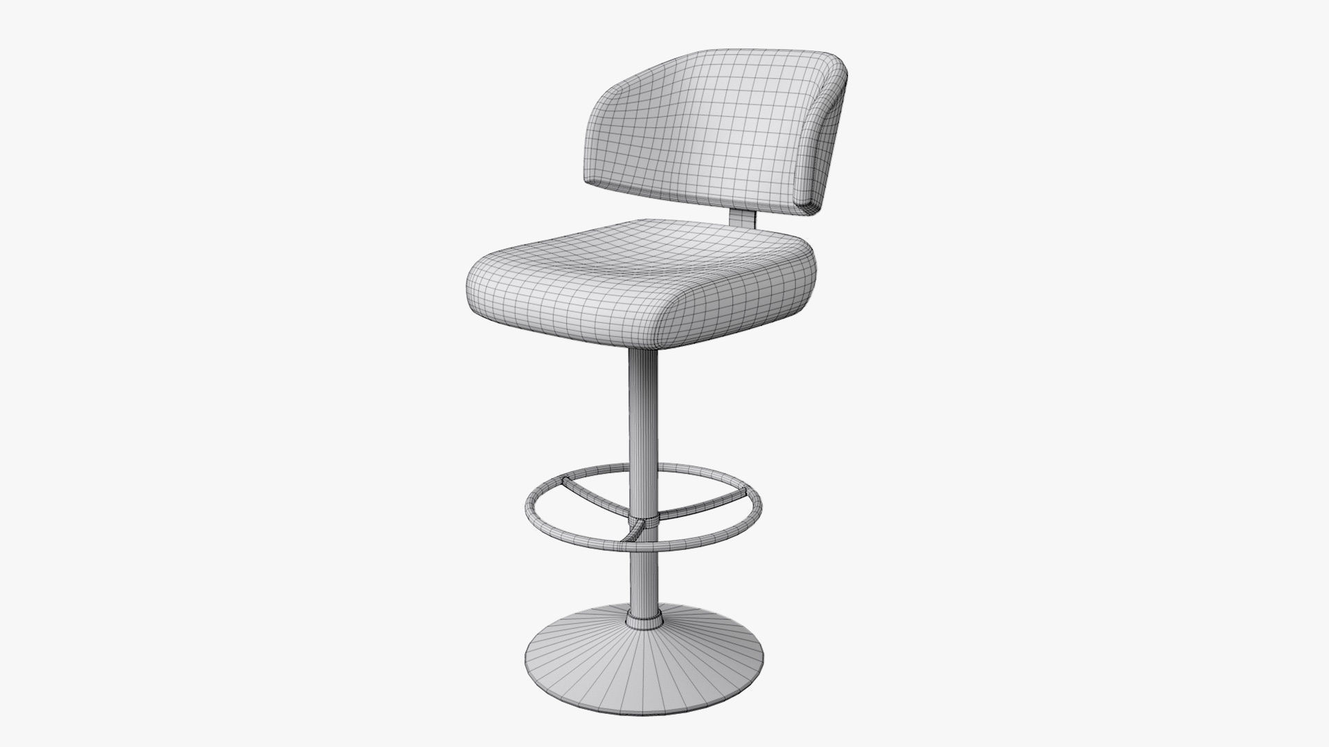 Bar Stool 01 3D model_9
