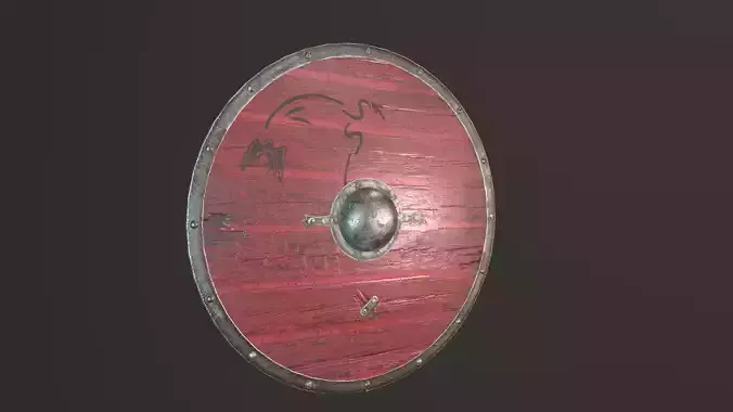 Ragnar viking shield Free low-poly 3D model