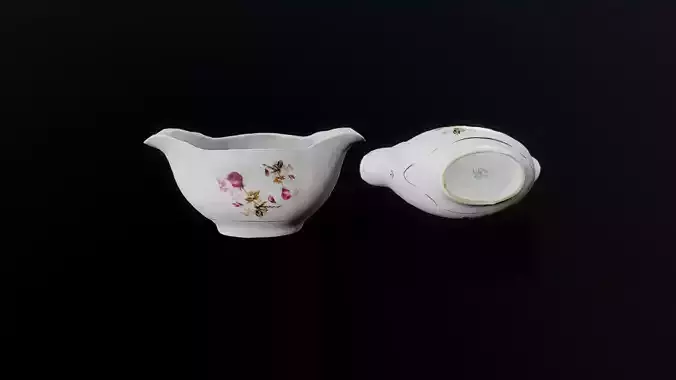 3D Scan Gravy Boat 02 Low-poly 3D model
