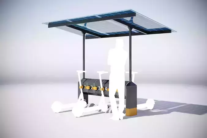 Solar scooter charging station