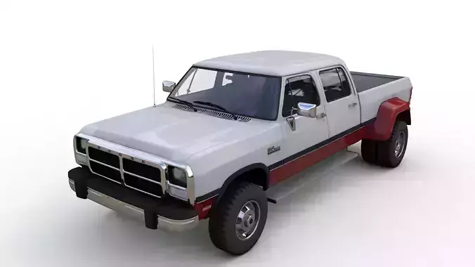 DODGE POWER RAM 250 CREWCAB 1991 3D model