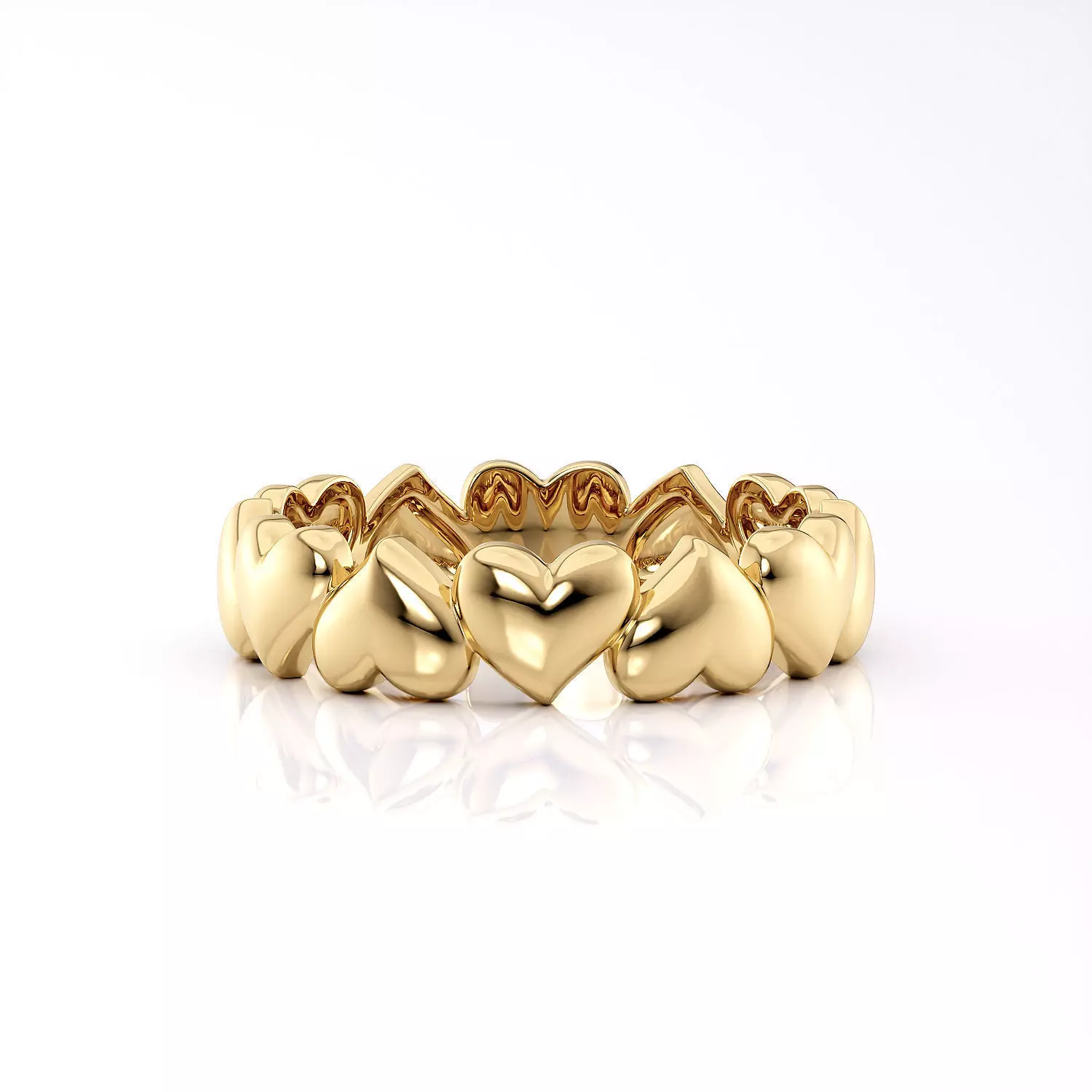 Band ring heart printable 3d model 3D print model