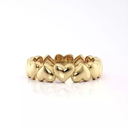 Band ring heart printable 3d model 3D print model