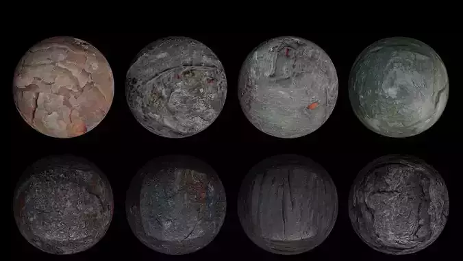 8 Wooden Surface set 