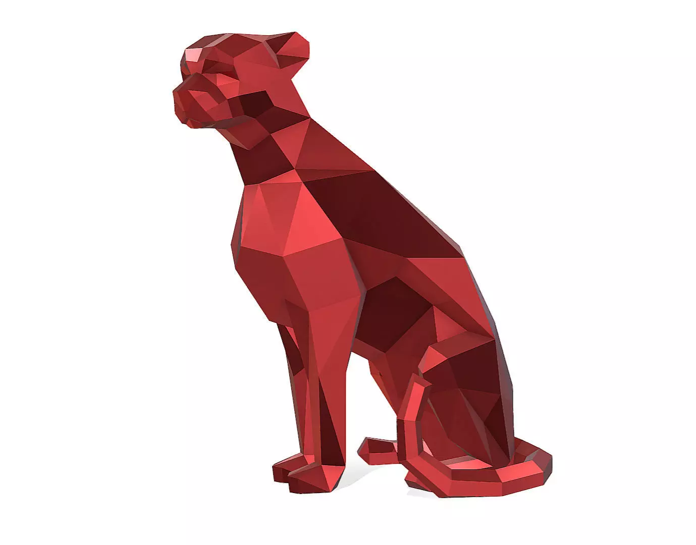 Cheetah figurine 3D print model_0