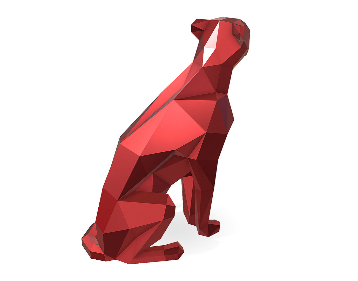 Cheetah figurine 3D print model_4