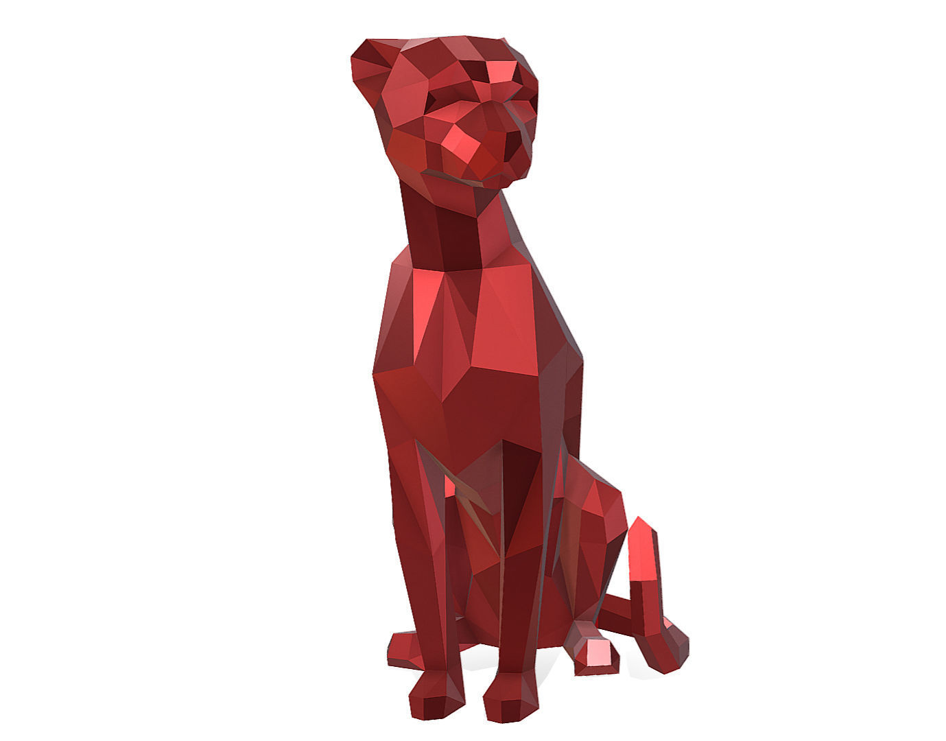 Cheetah figurine 3D print model_8
