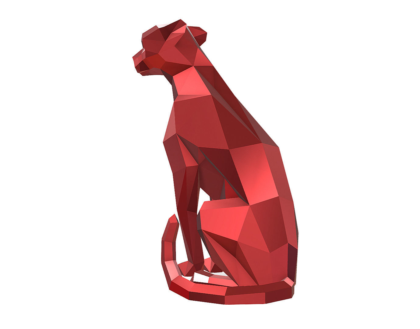 Cheetah figurine 3D print model_2