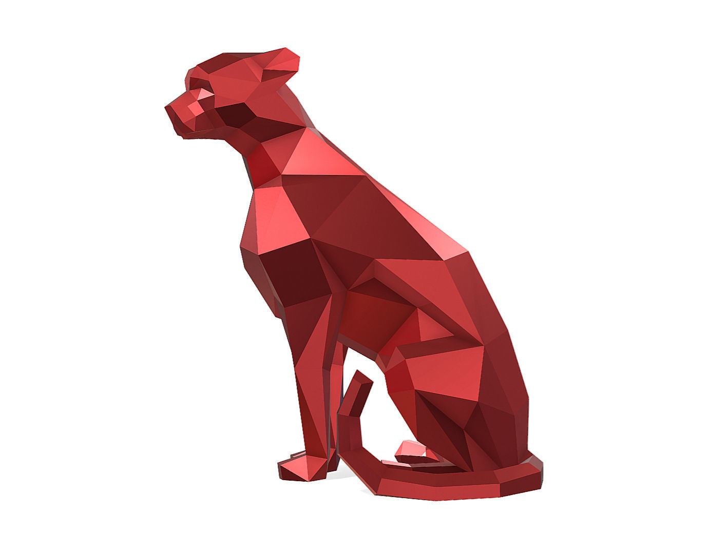 Cheetah figurine 3D print model_1