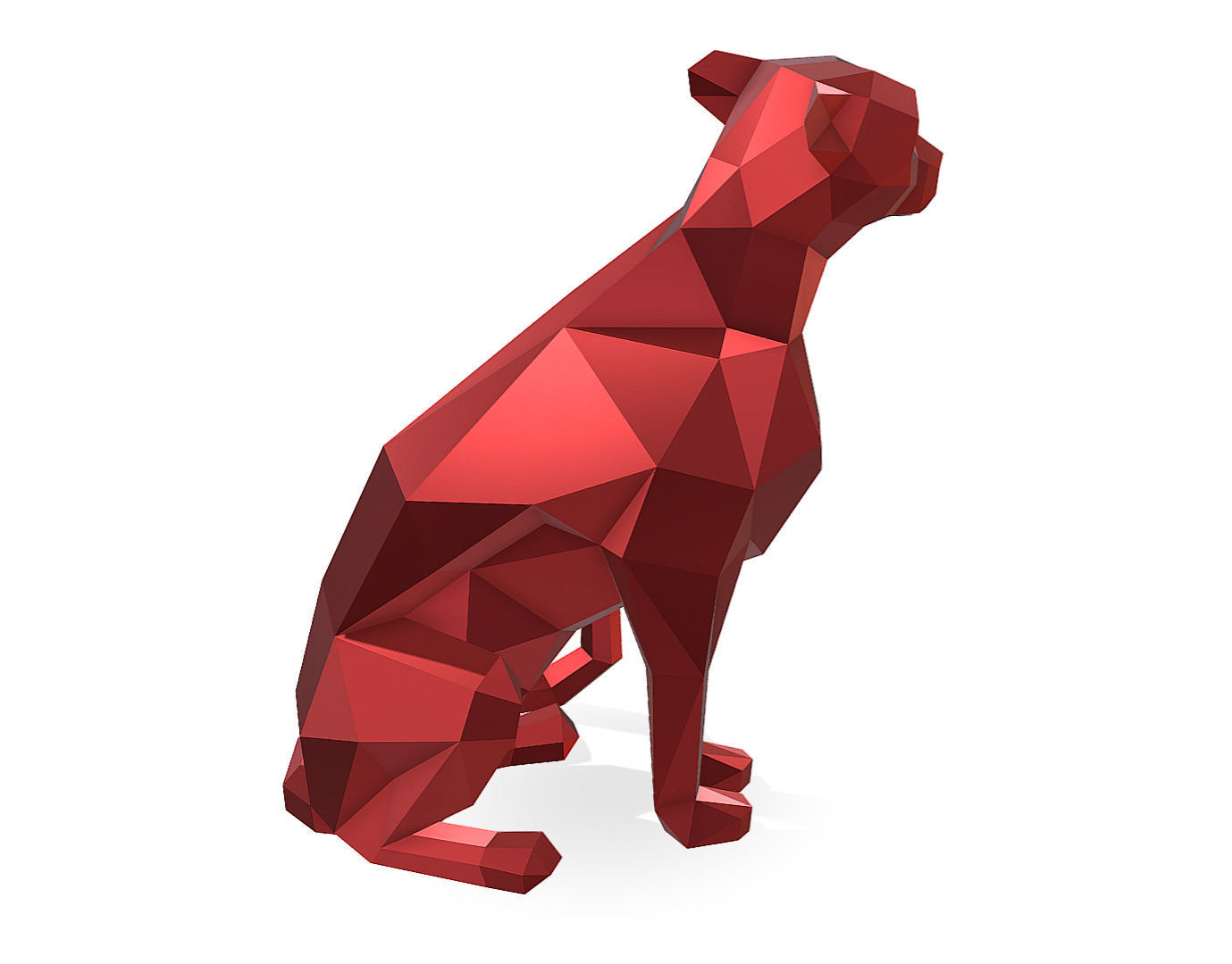 Cheetah figurine 3D print model_5